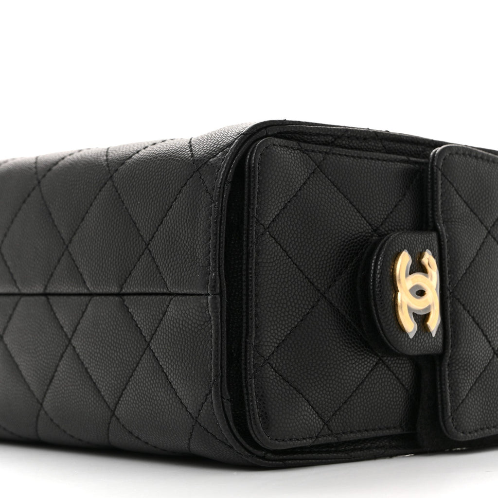 Caviar Quilted Mini Chanel 25 Handbag Black