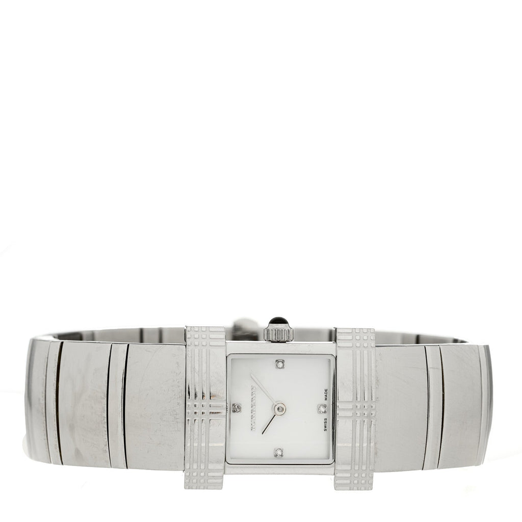 Stainless Steel Diamond Mother of Pearl 24mm Quartz Watch BU4500