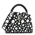 LV X YK Taurillon Capucines BB Black White