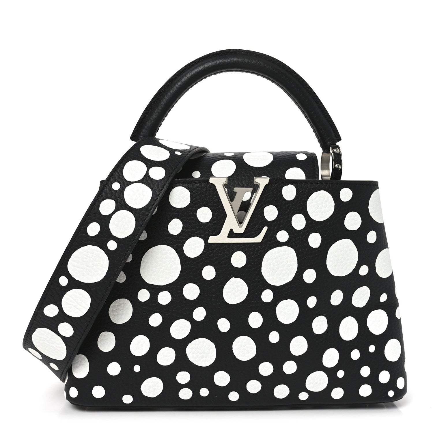 LV X YK Taurillon Capucines BB Black White