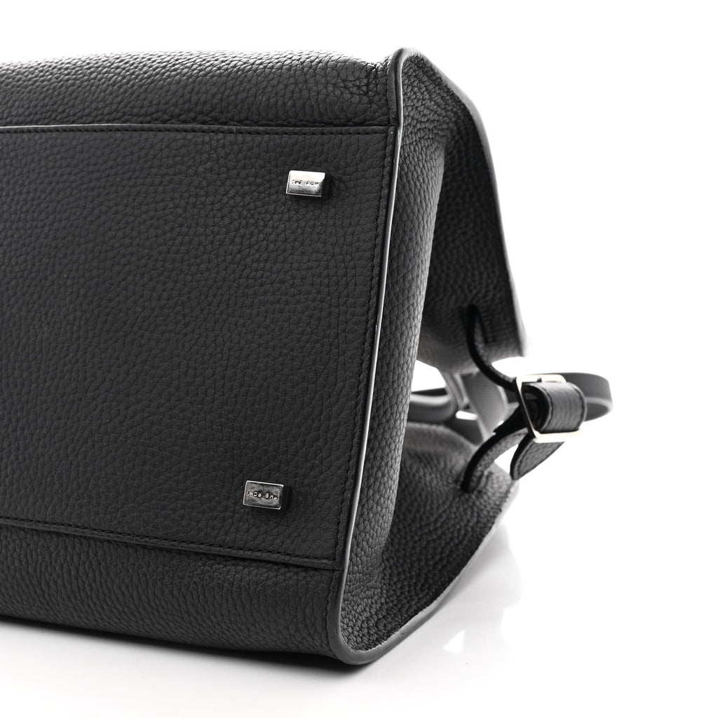 Matte Grained Calfskin Soft Margaux 12 Black
