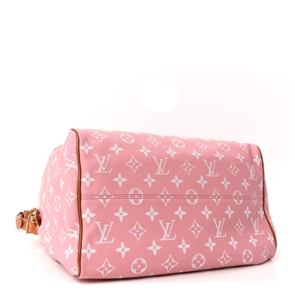Calfskin Monogram Speedy P9 Bandouliere 40 Pink Sakura