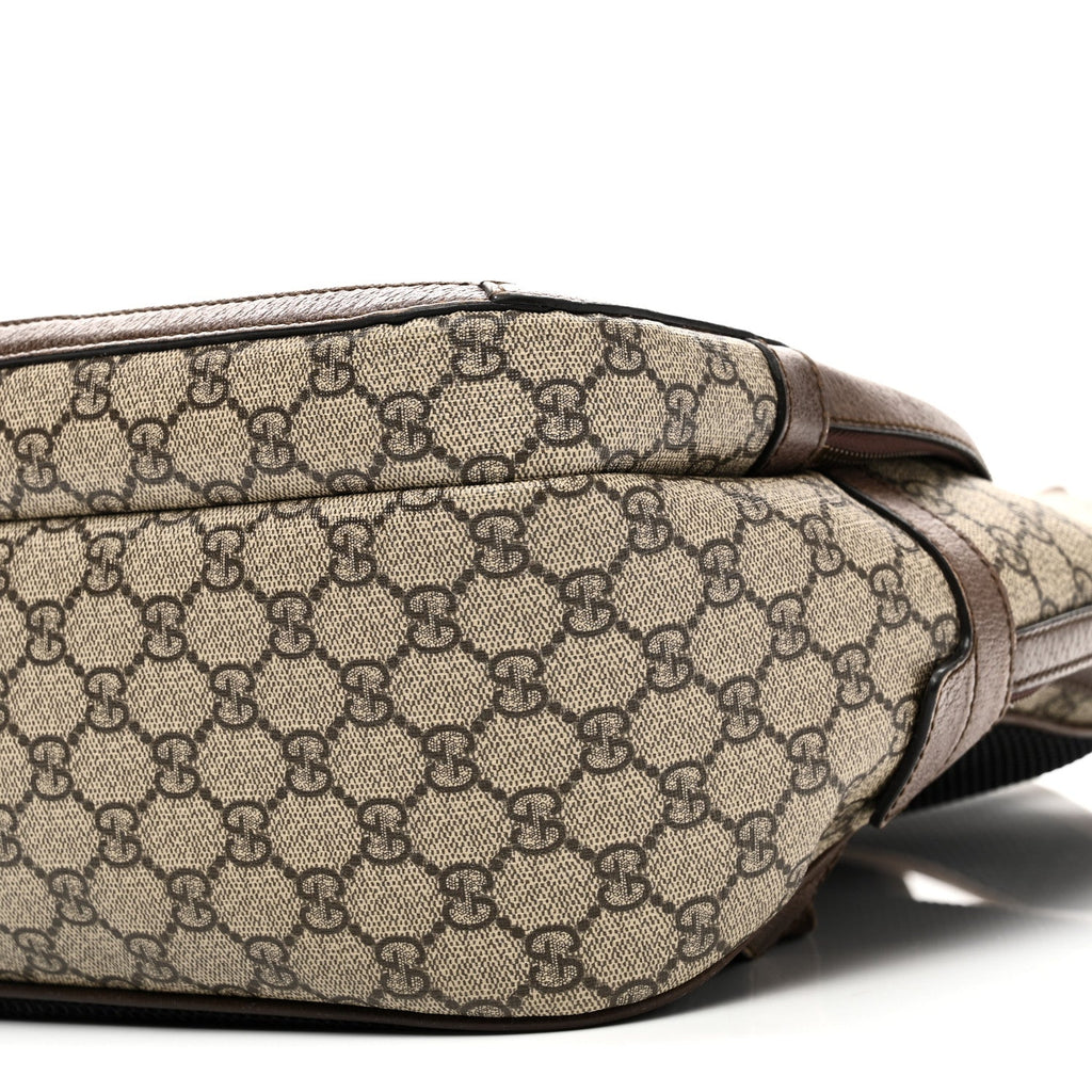 GG Supreme Monogram Medium Ophidia Day Backpack Brown