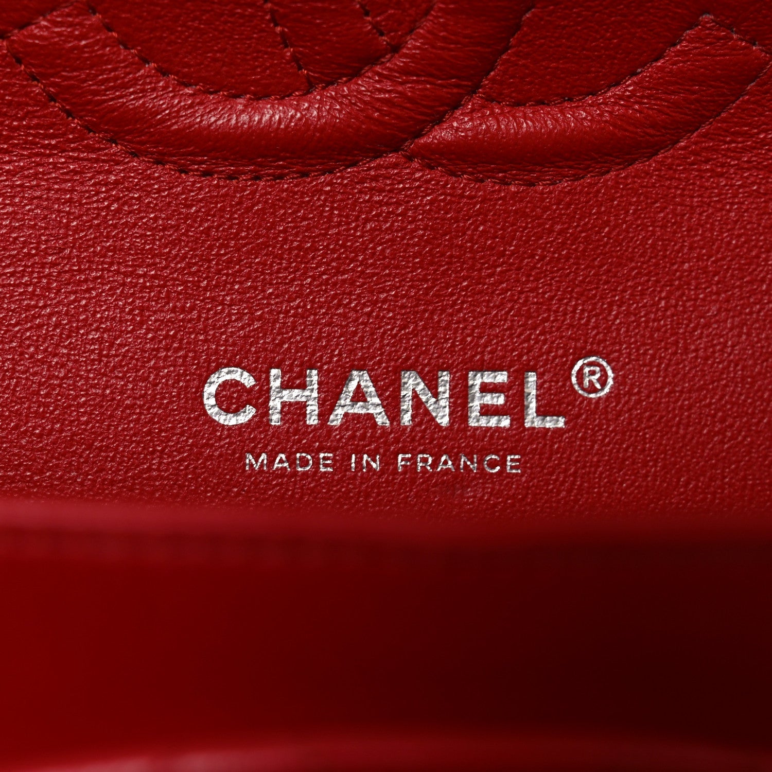Lambskin Quilted Medium Double Flap Red