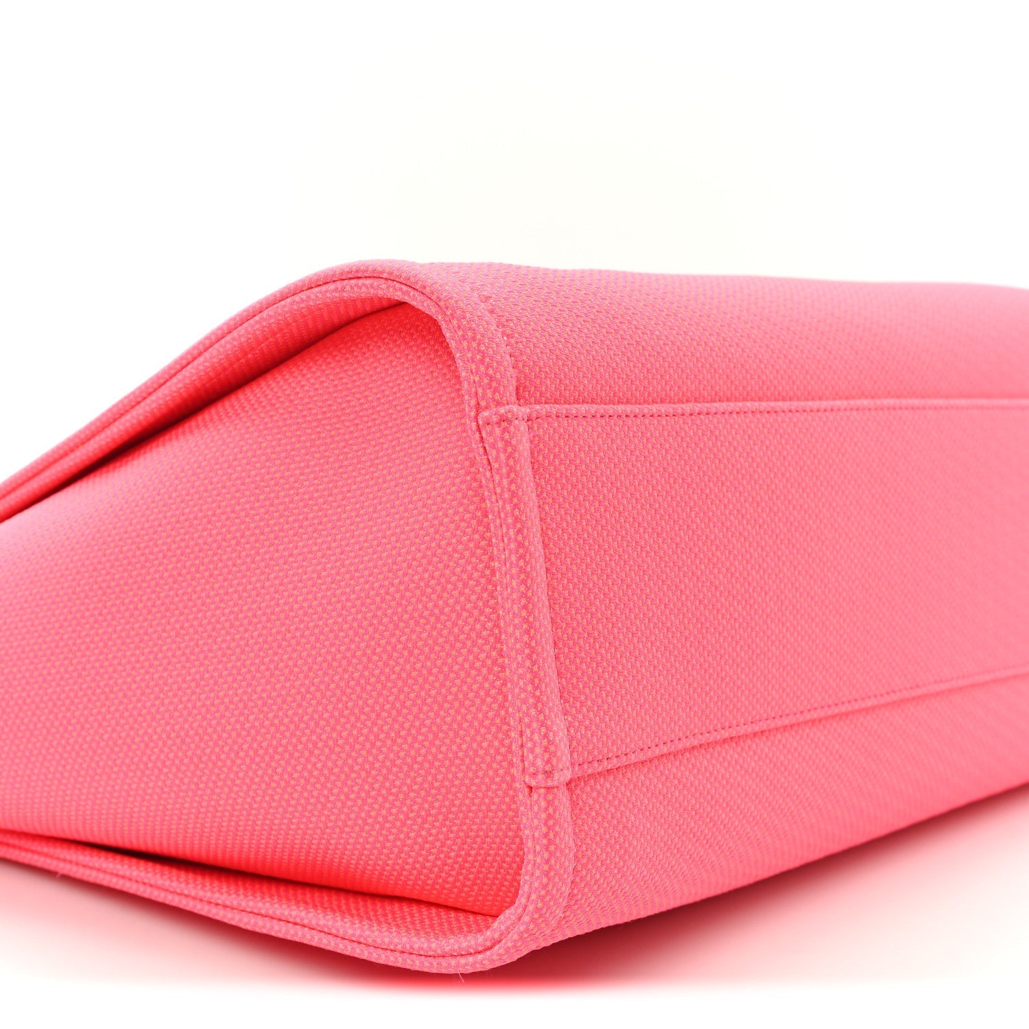 Mixed Fibers Calfskin Medium Deauville Tote Pink Orange