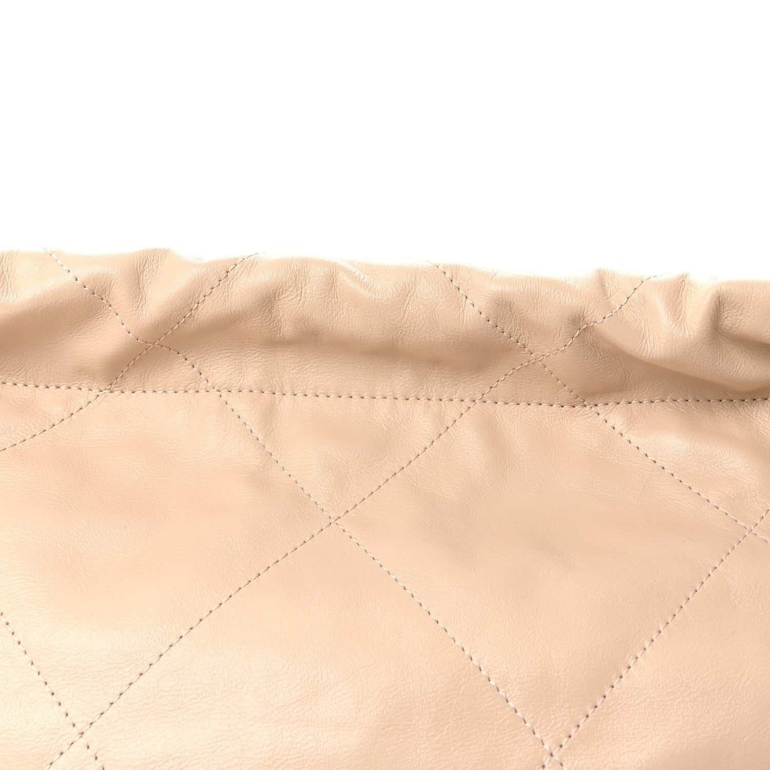 Shiny Calfskin Quilted Small Chanel 22 Ecru