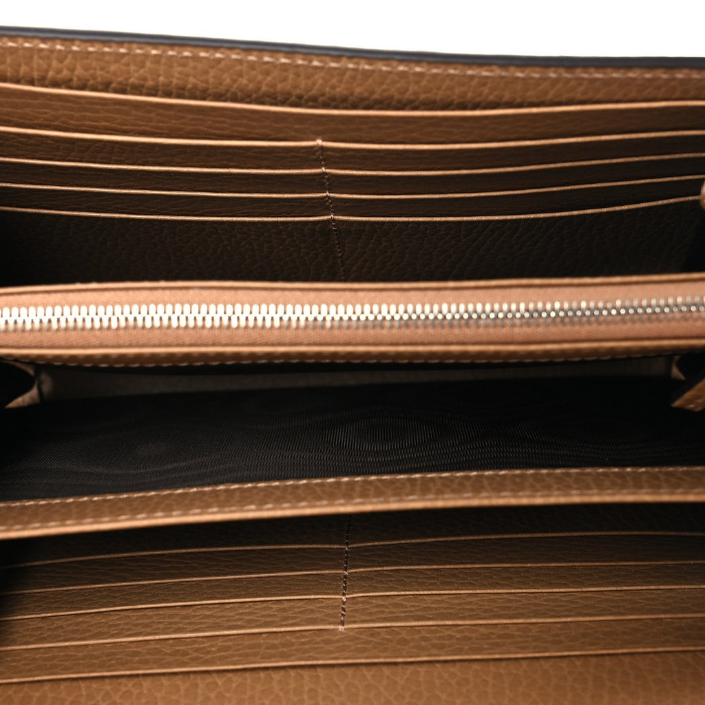 Dollar Calfskin Crystal Mini Dionysus Chain Wallet Natural Tan Black Diamond