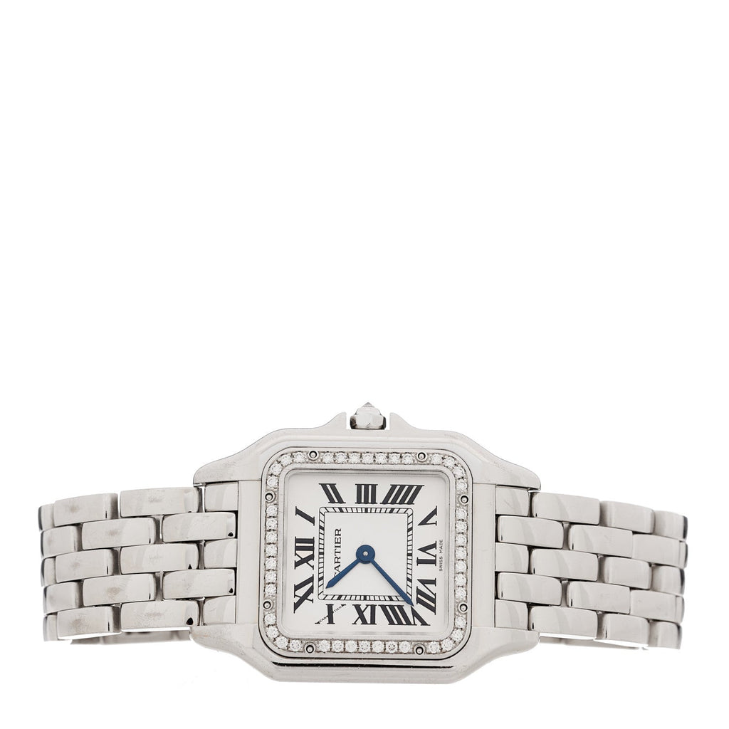 18K White Gold Diamond 27mm Panthere Quartz Watch
