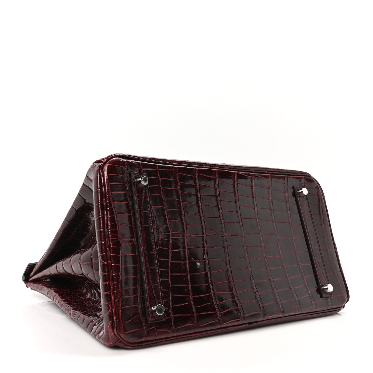 Shiny Porosus Crocodile Birkin 35 Bourgogne