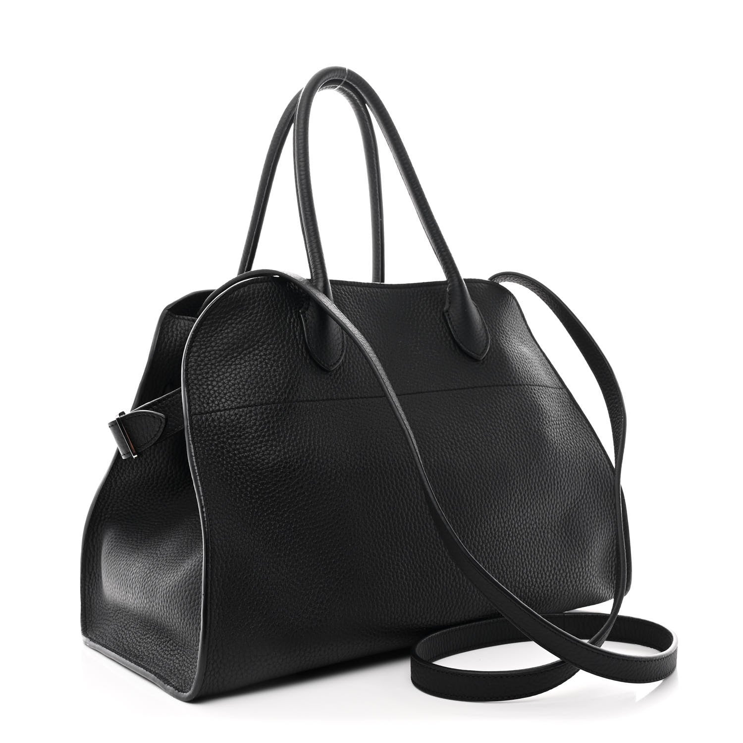 Matte Grained Calfskin Soft Margaux 12 Black