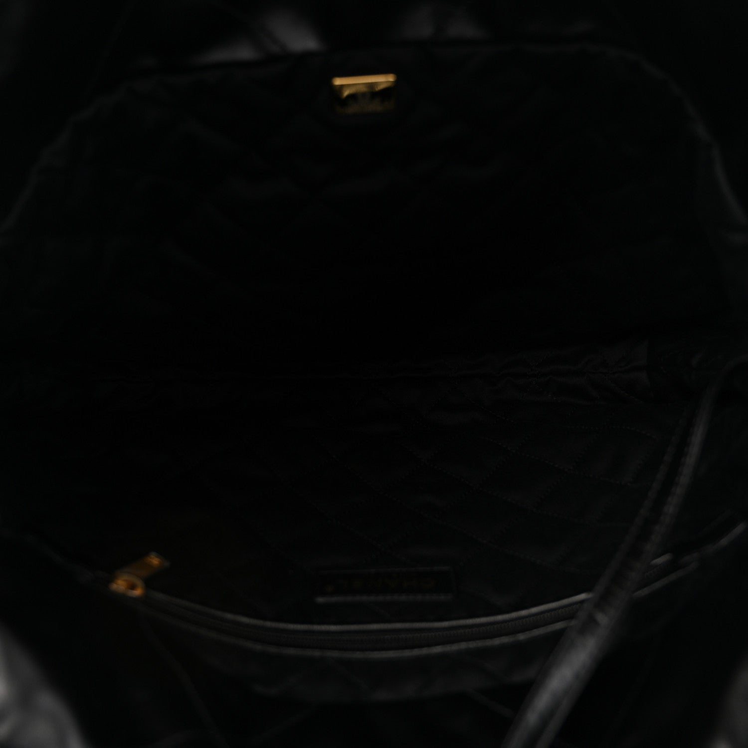 Shiny Calfskin Quilted Small Chanel 22 Black