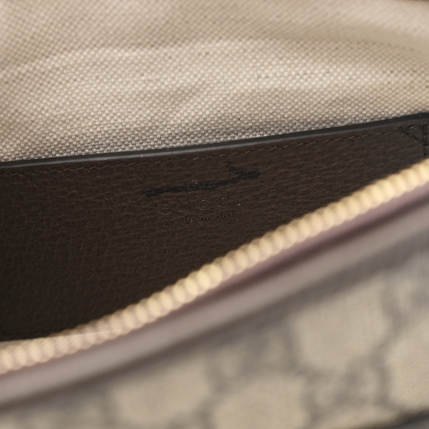 GG Supreme Monogram Web Ophidia Chain Shoulder Bag Brown