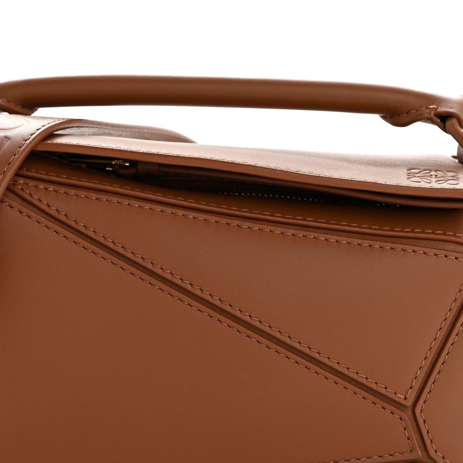 Satin Calfskin Mini Puzzle Bag Pecan