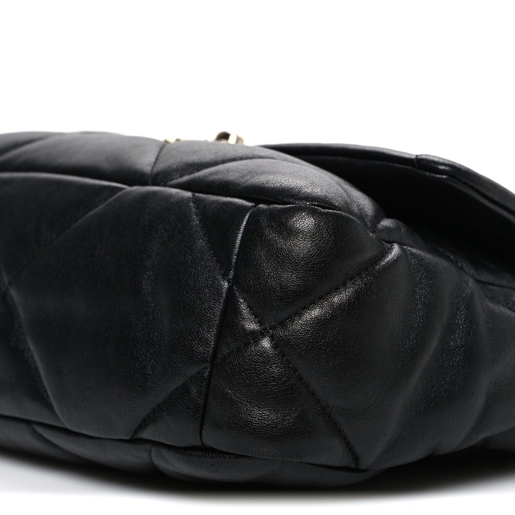 Lambskin Quilted Medium Chanel 19 Flap Black