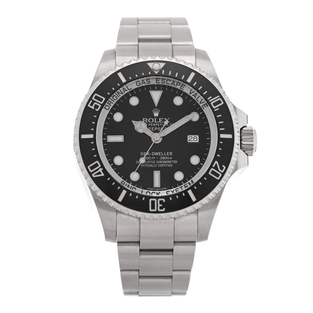 Stainless Steel 44mm Oyster Perpetual Date Sea-Dweller Deepsea Watch Black 116660