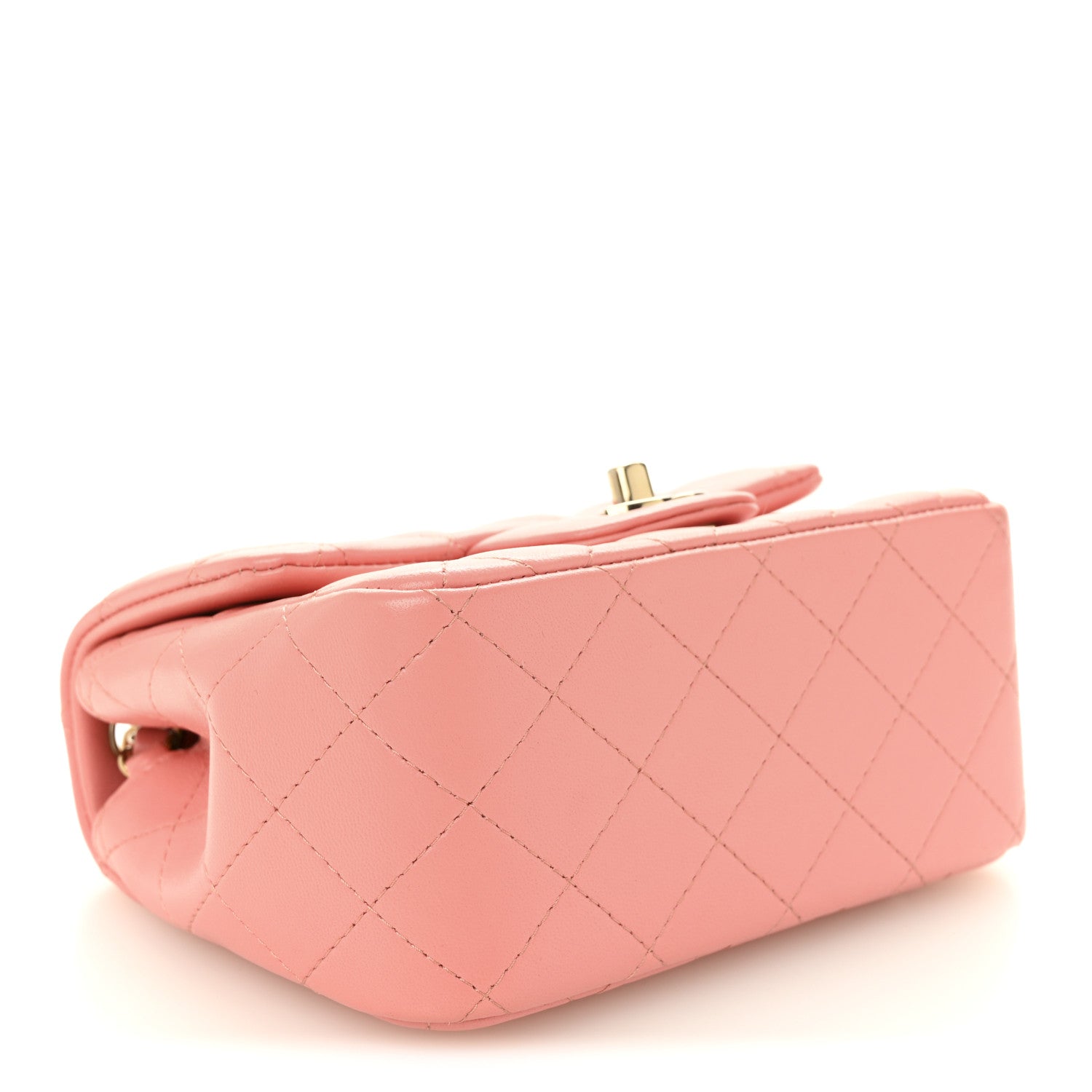Lambskin Quilted Mini Square Flap Pink