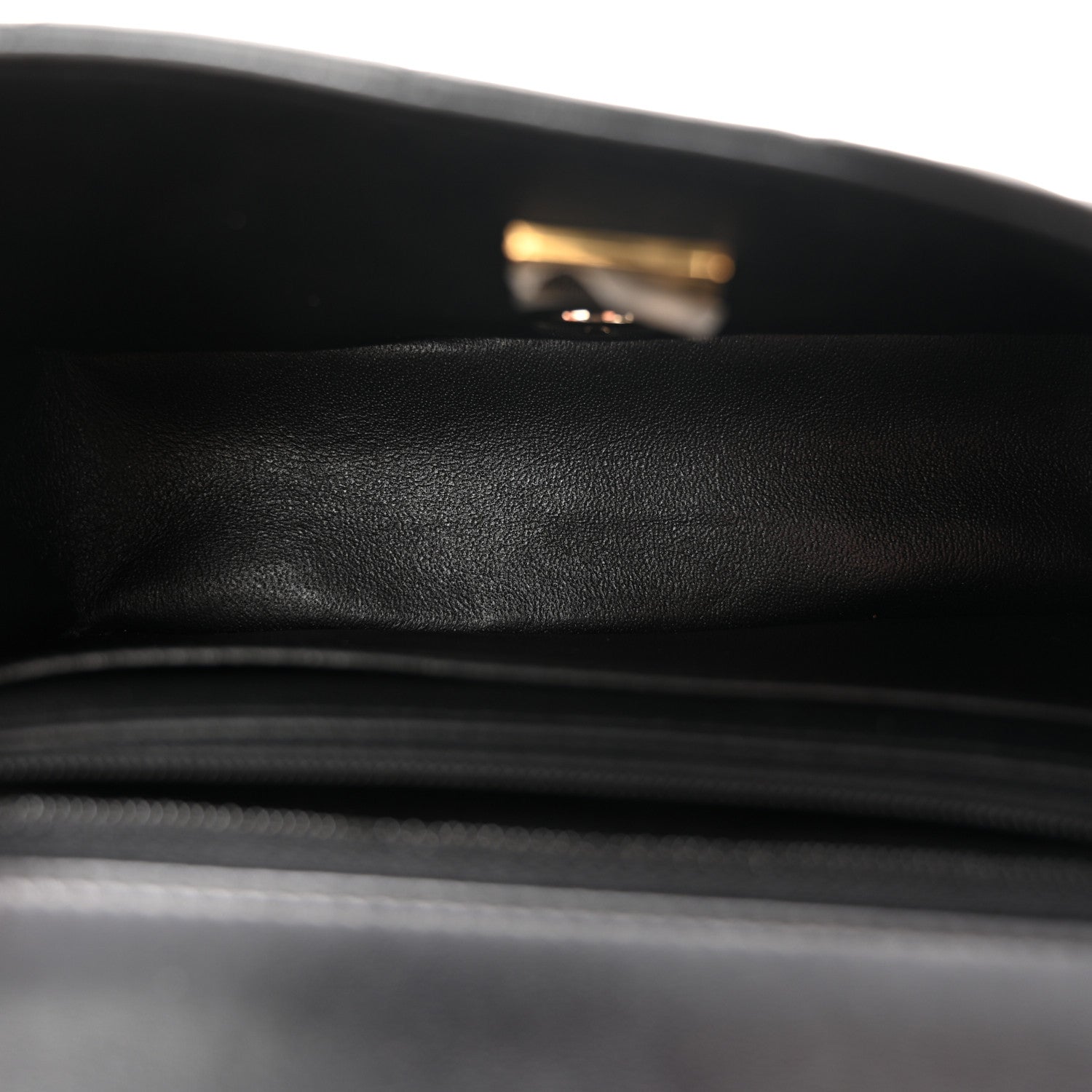 Lambskin Quilted Mini Rectangular Flap Black