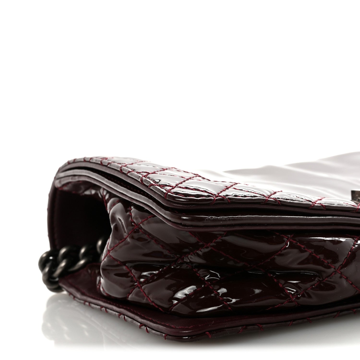 Patent New Medium Boy Reverso Flap Burgundy