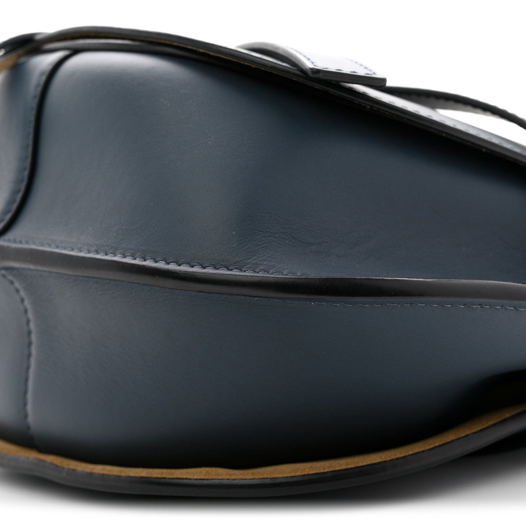 Calfskin Jacquard Small Gate Dual Bag Onyx Blue