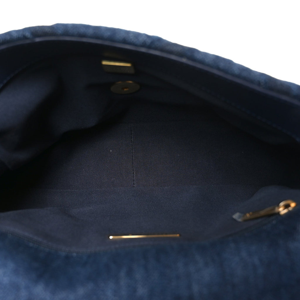 Denim Quilted Medium Chanel 19 Flap Blue