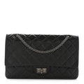 Aged Calfskin Quilted 2.55 Reissue 227 Flap Dark Grey