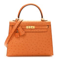 Ostrich Kelly Sellier 25 Abricot
