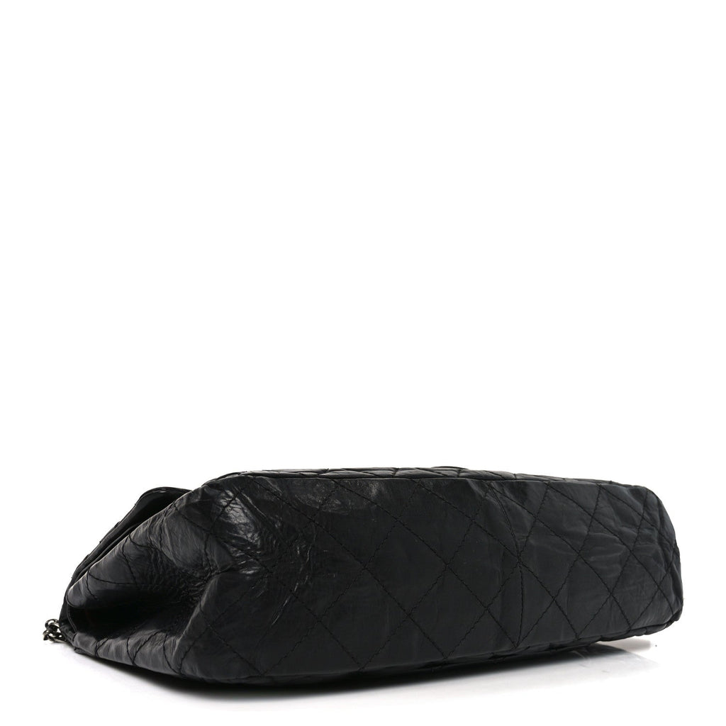 Aged Calfskin Quilted 2.55 Reissue 226 Flap Black