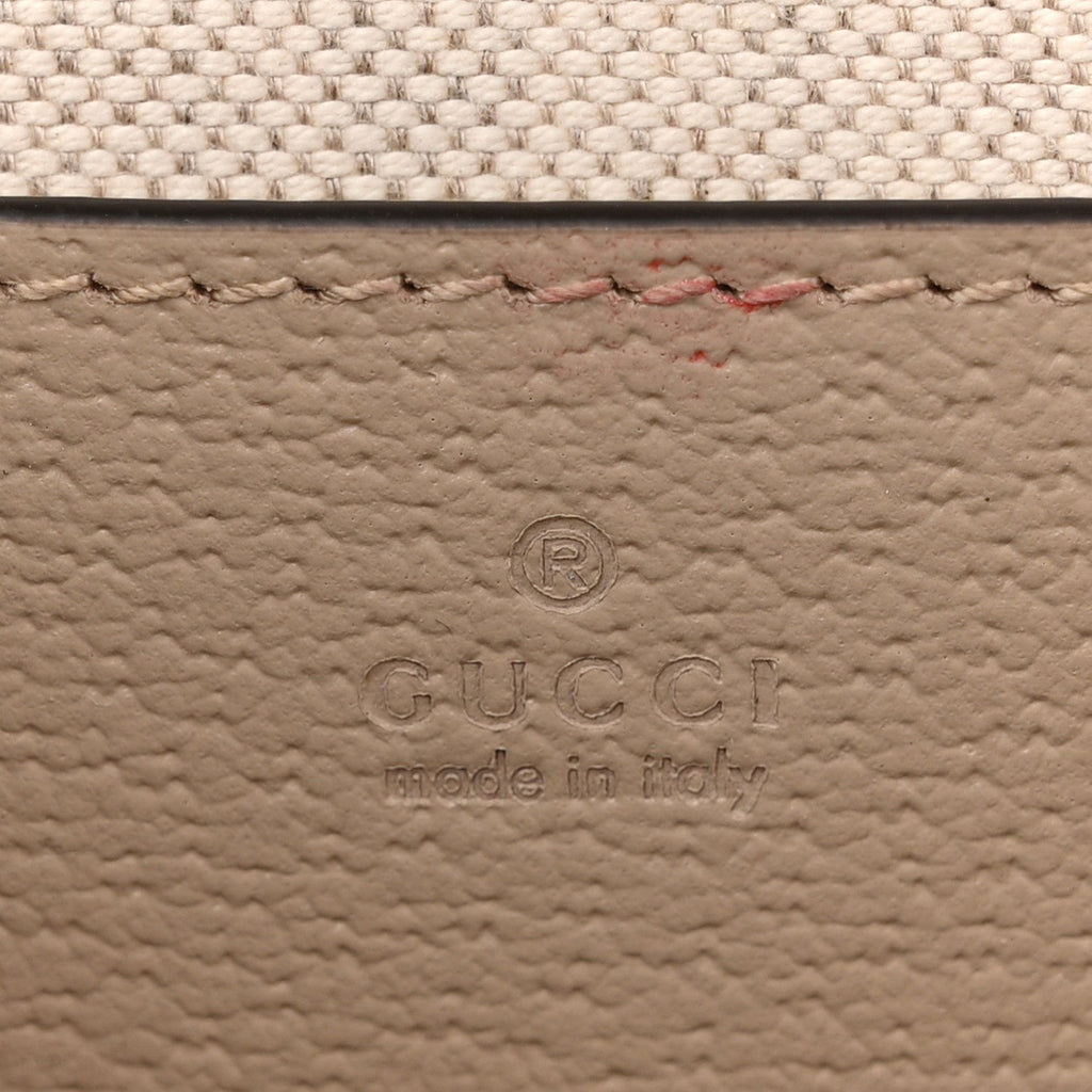 GG Supreme Monogram Textured Dollar Calfskin Web Mini Ophidia Envelope Shoulder Bag Beige Mystic White Oatmeal