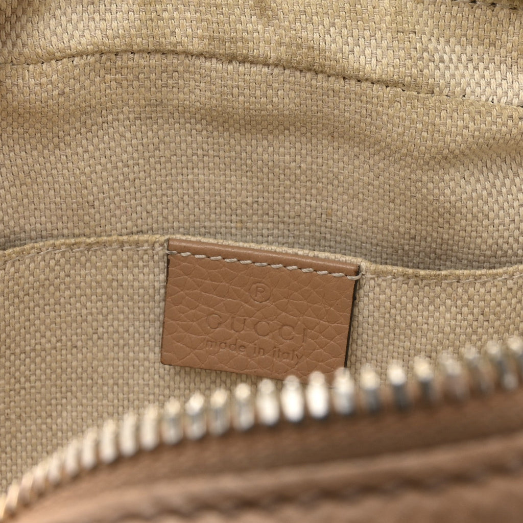 Pebbled Calfskin Small Soho Disco Bag Rose Beige