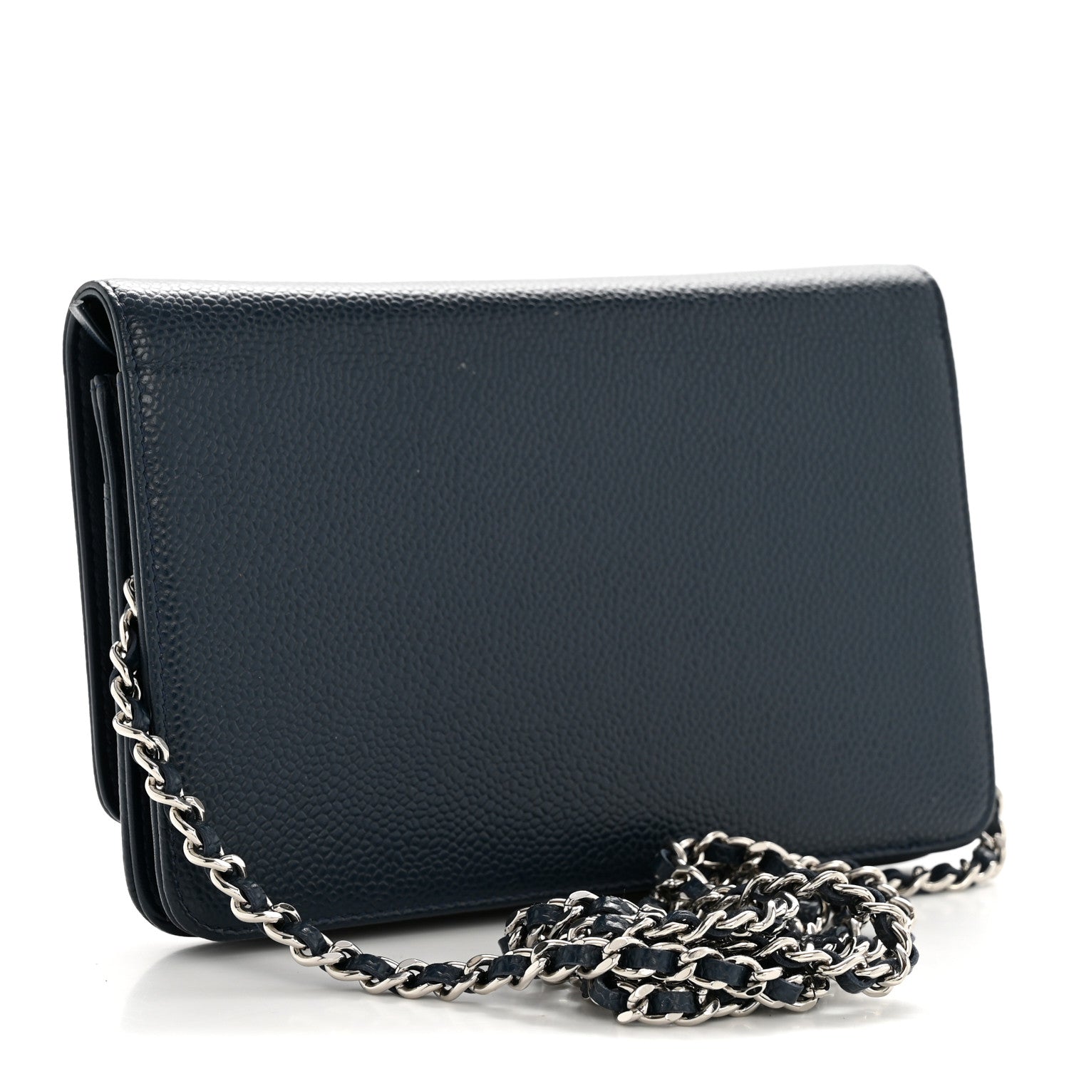 Caviar Timeless CC Wallet on Chain WOC Navy Blue