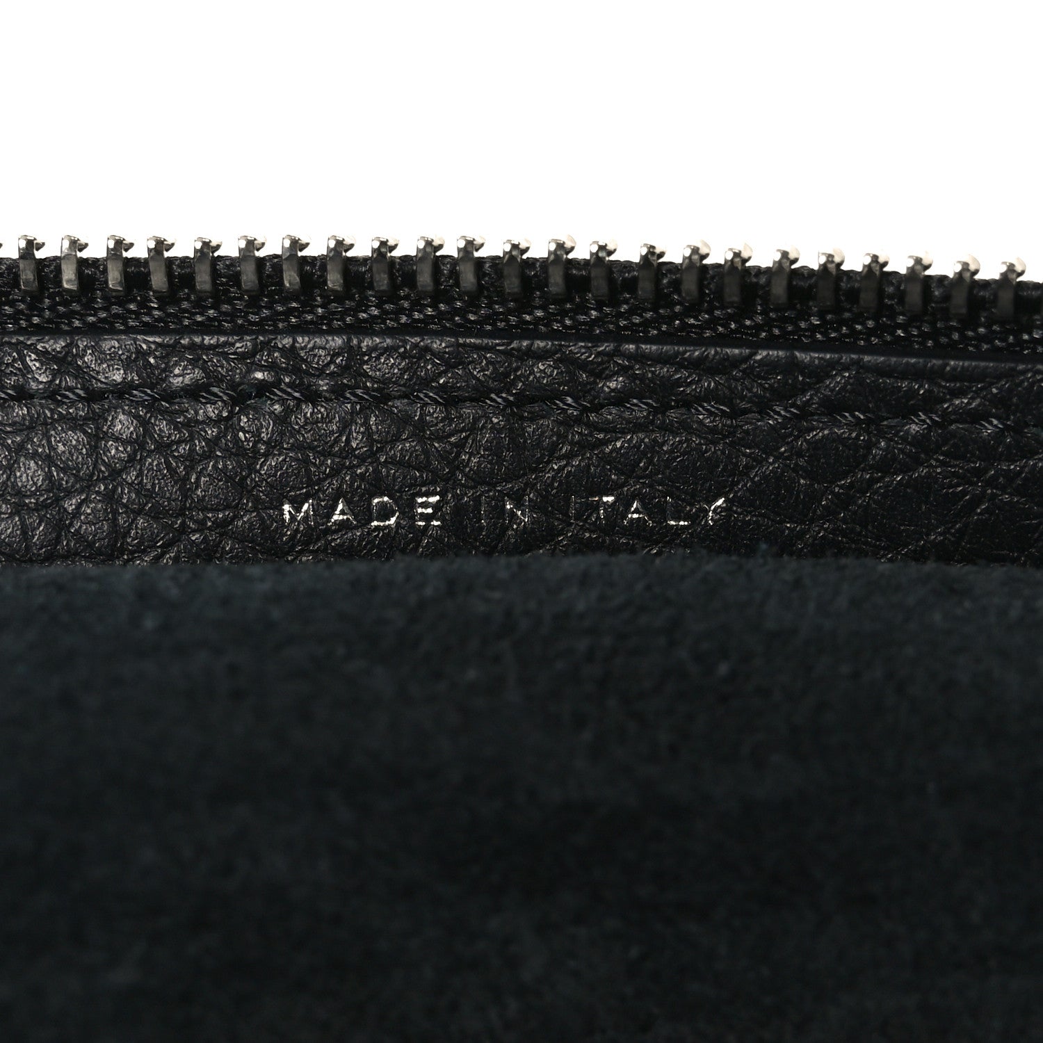 Grained Calfskin Large Slouchy Banana Bag Black