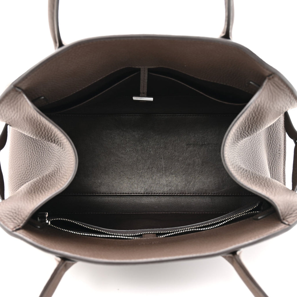 Grained Calfskin Margaux Shoulder 12 Deep Brown