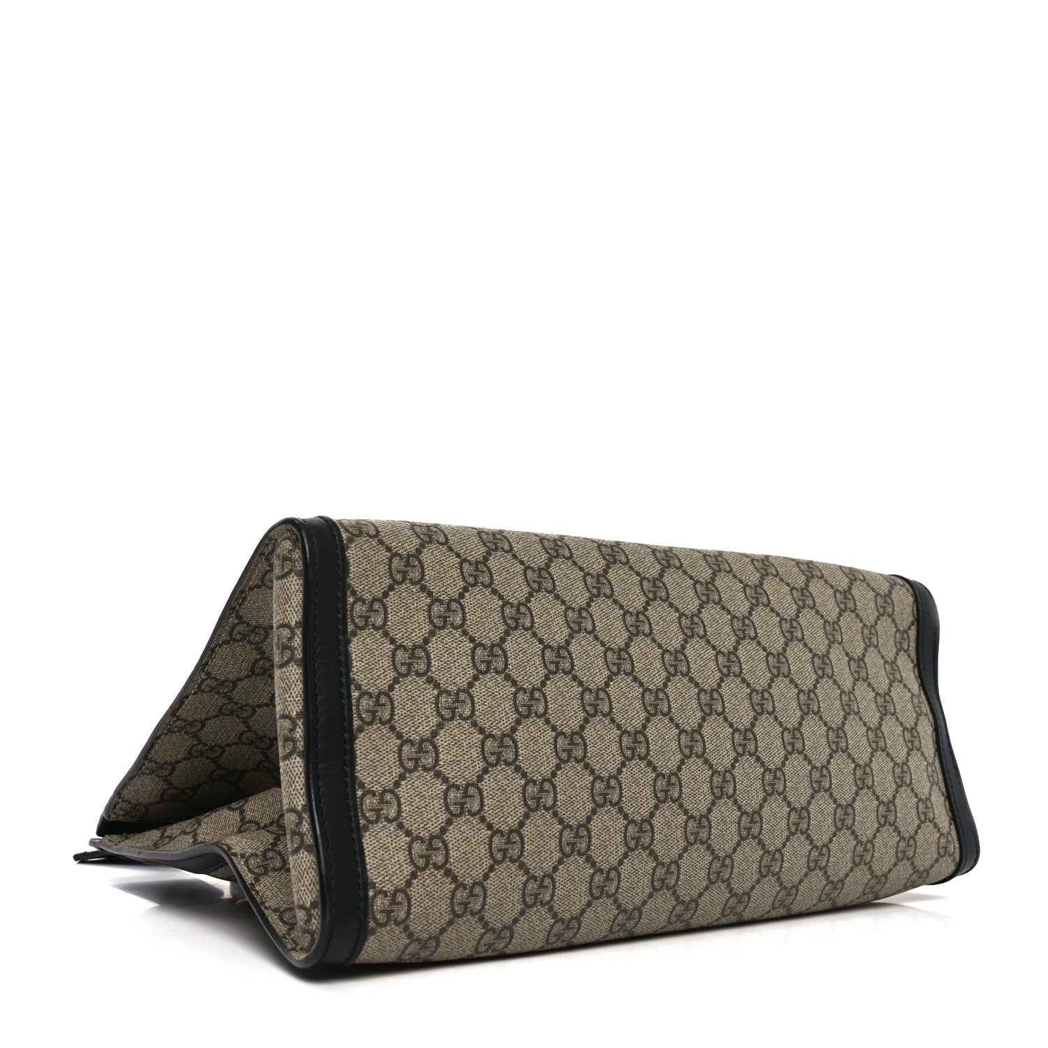 GG Supreme Monogram Medium Padlock Tote Black