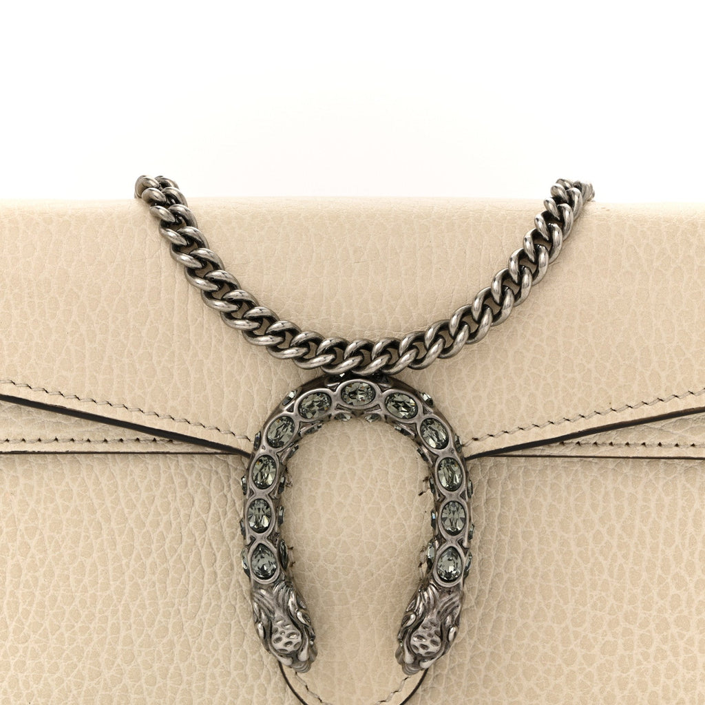 Dollar Calfskin Crystal Super Mini Dionysus Shoulder Bag Mystic White Black Diamond