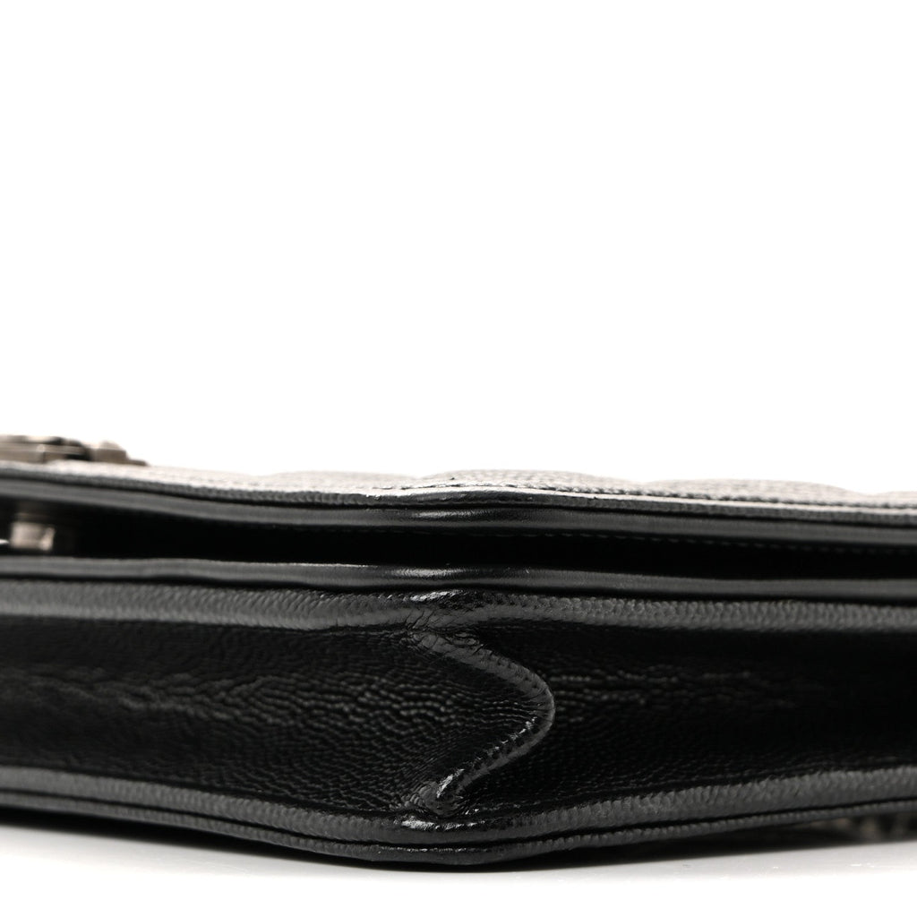 Caviar Quilted Boy Wallet On Chain WOC Black