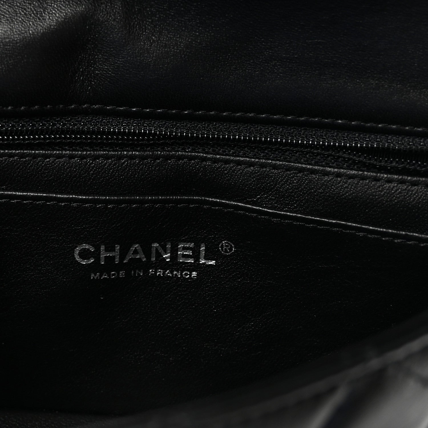 Lambskin Quilted Mini Rectangular Flap Black