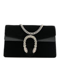 Velvet Super Mini Dionysus Shoulder Bag Black