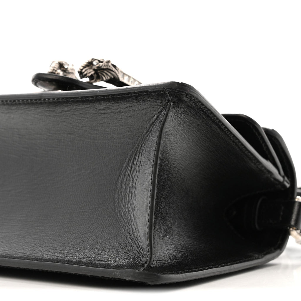 Satin Crystal GG Monogram Mini Dionysus Top Handle Bag Black