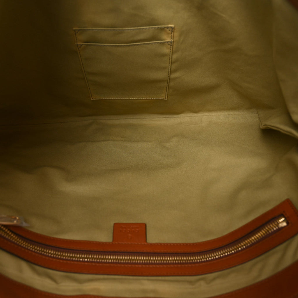 Vintage Canvas Calfskin Web Large Ophidia Half Moon Hobo Sand Light Cuir
