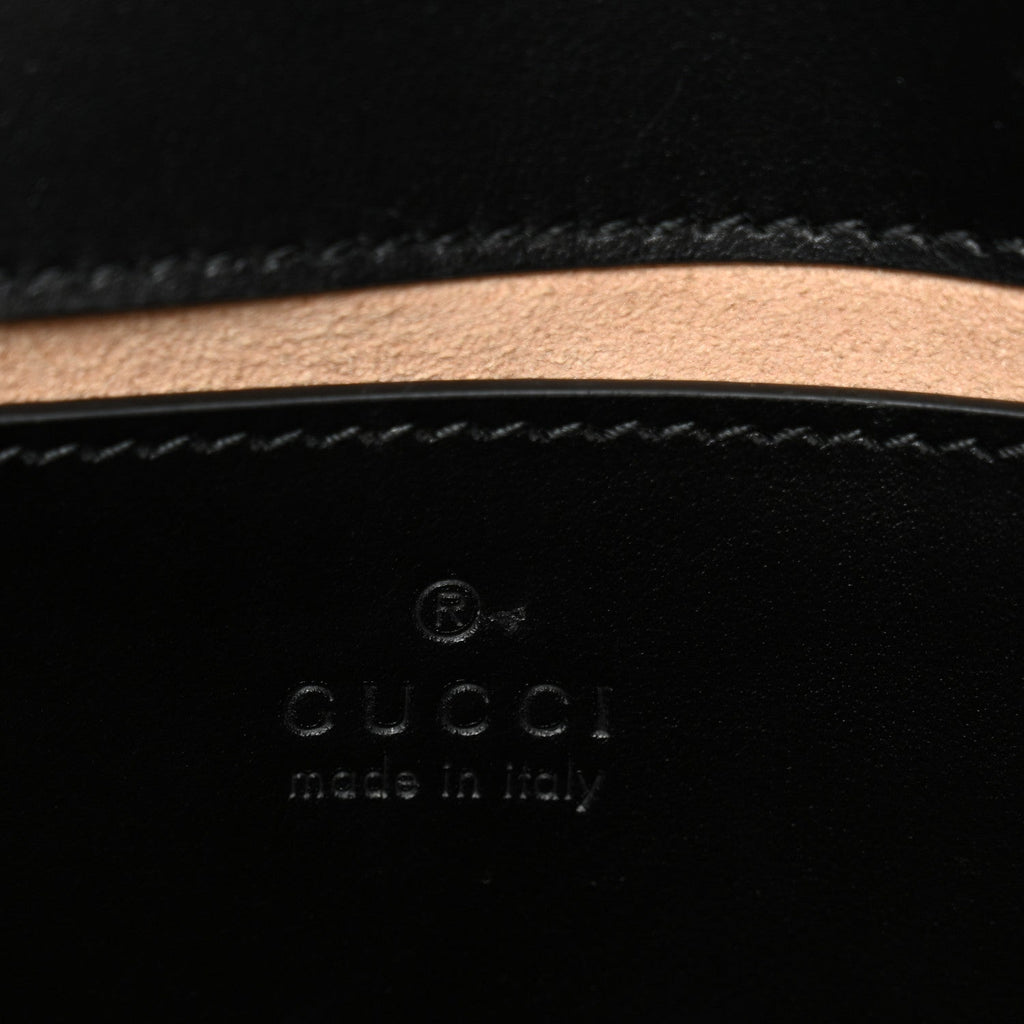 Calfskin Matelasse Mini GG Marmont Shoulder Bag Black