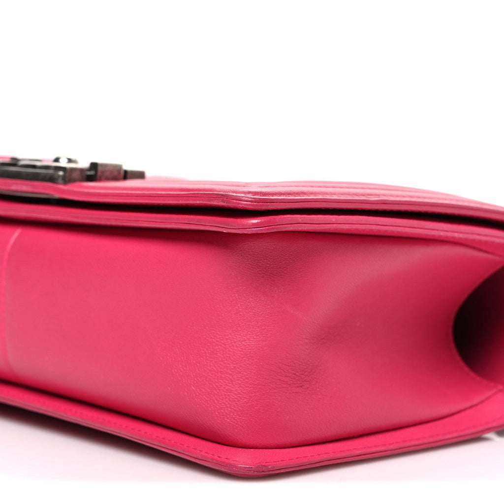 Lambskin Quilted Medium Boy Flap Pink