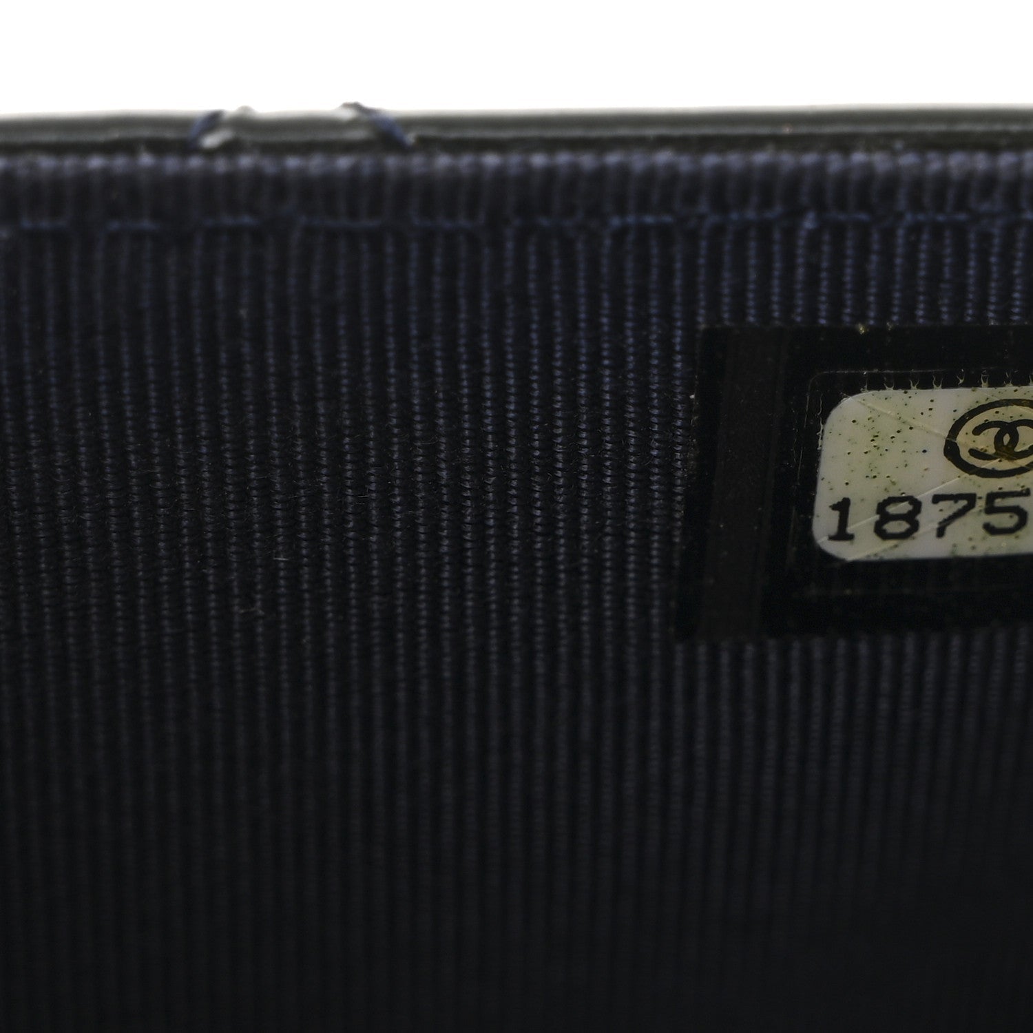 Patent Quilted Wallet On Chain WOC Navy Blue