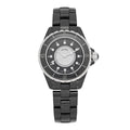 Stainless Steel Ceramic Diamond Dial 33mm J12 Quartz Watch Black