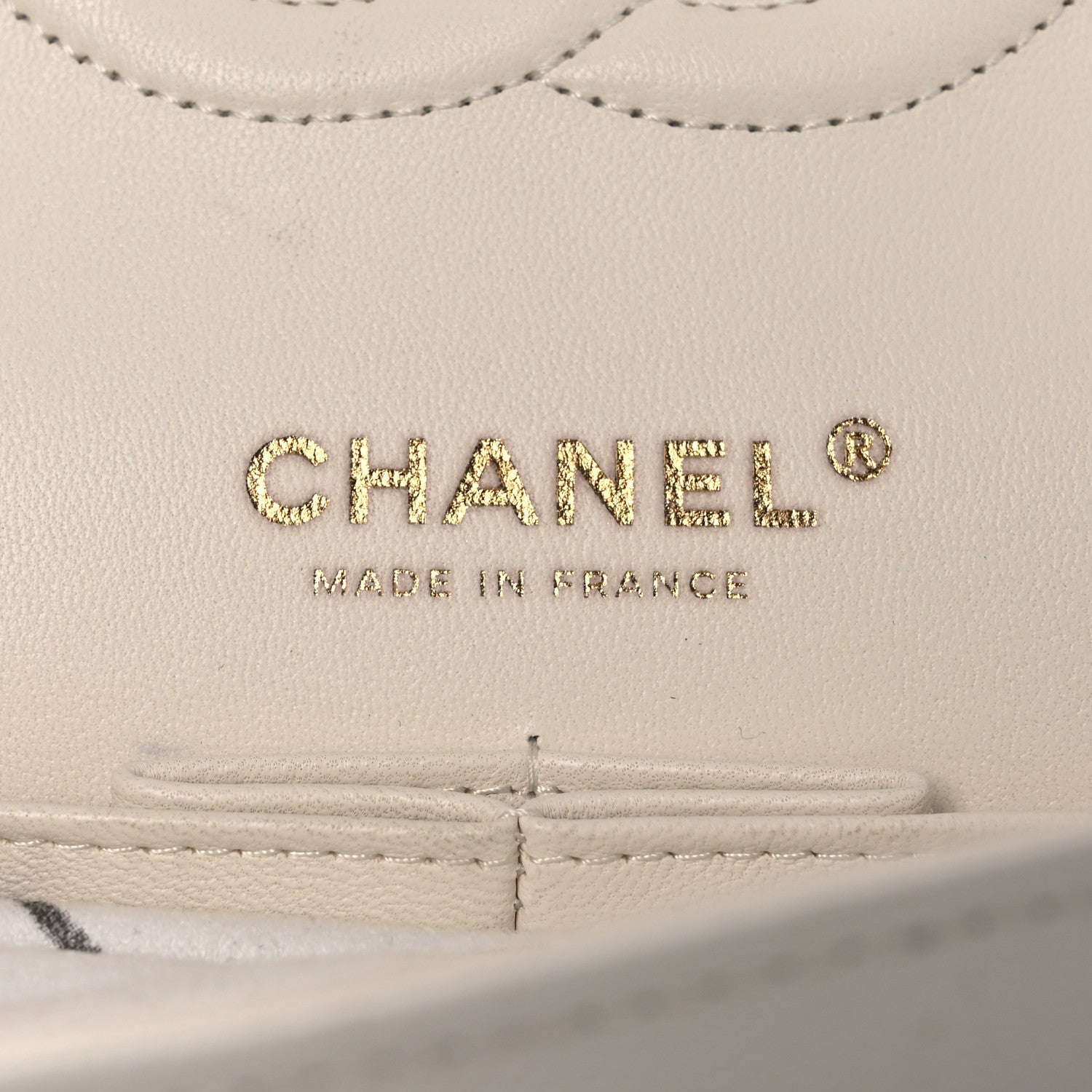 Caviar Quilted Medium Double Flap White