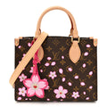 LV X TM Monogram Cherry Blossom Onthego PM Sakura Brown