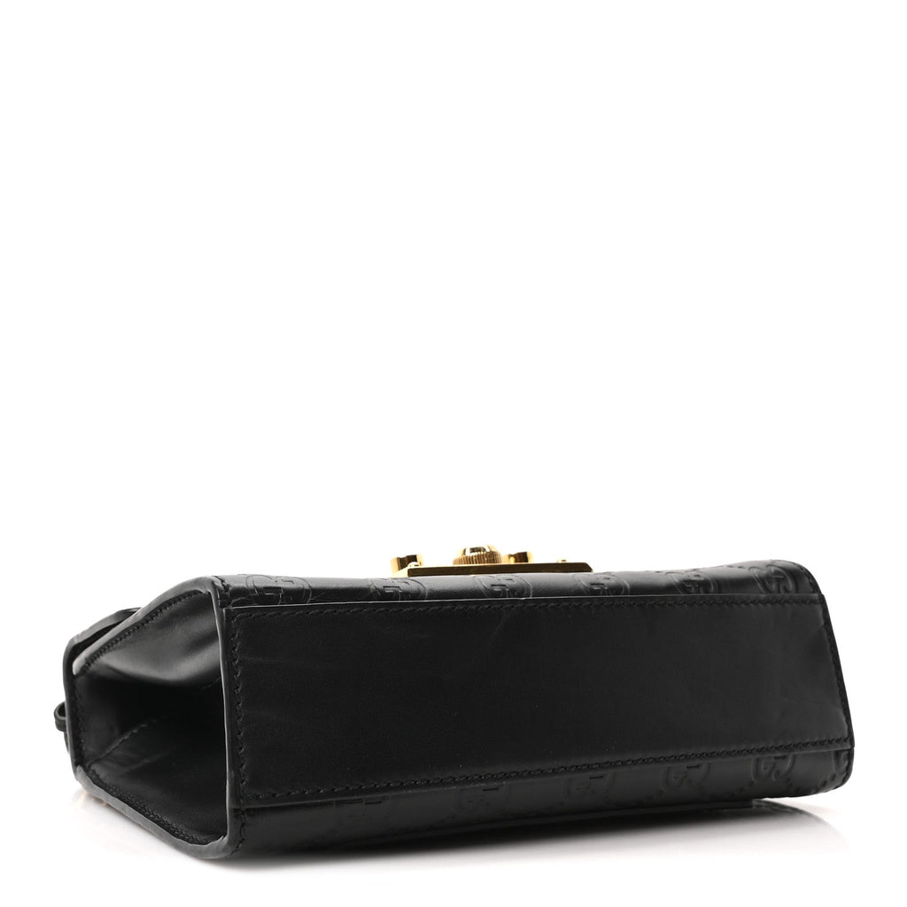 Guccissima Small Padlock Shoulder Bag Black