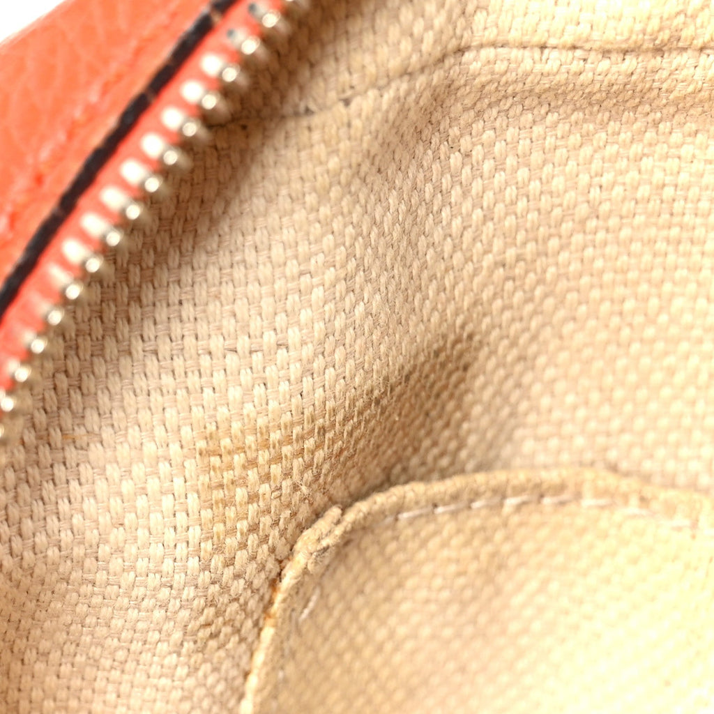 Pebbled Calfskin Small Soho Disco Bag Sun Orange