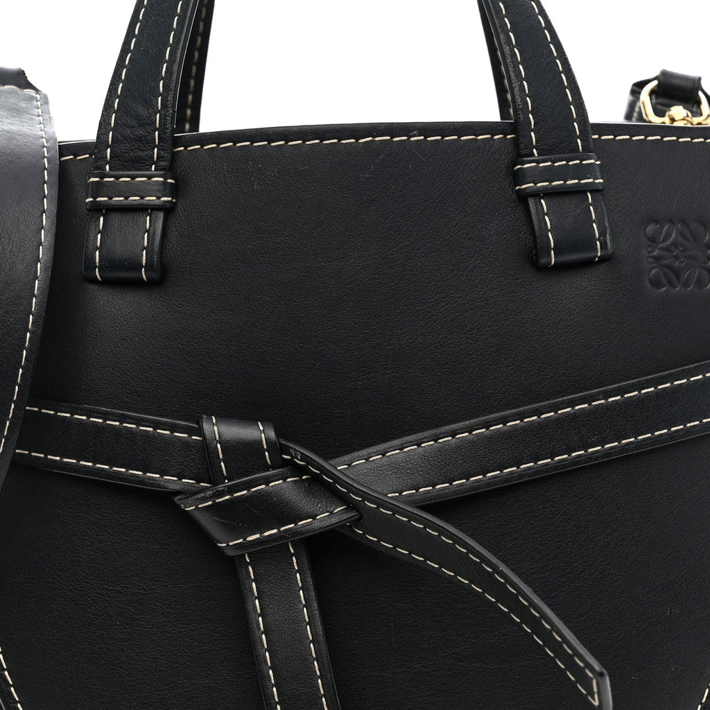 Calfskin Gate Tote Midnight Blue