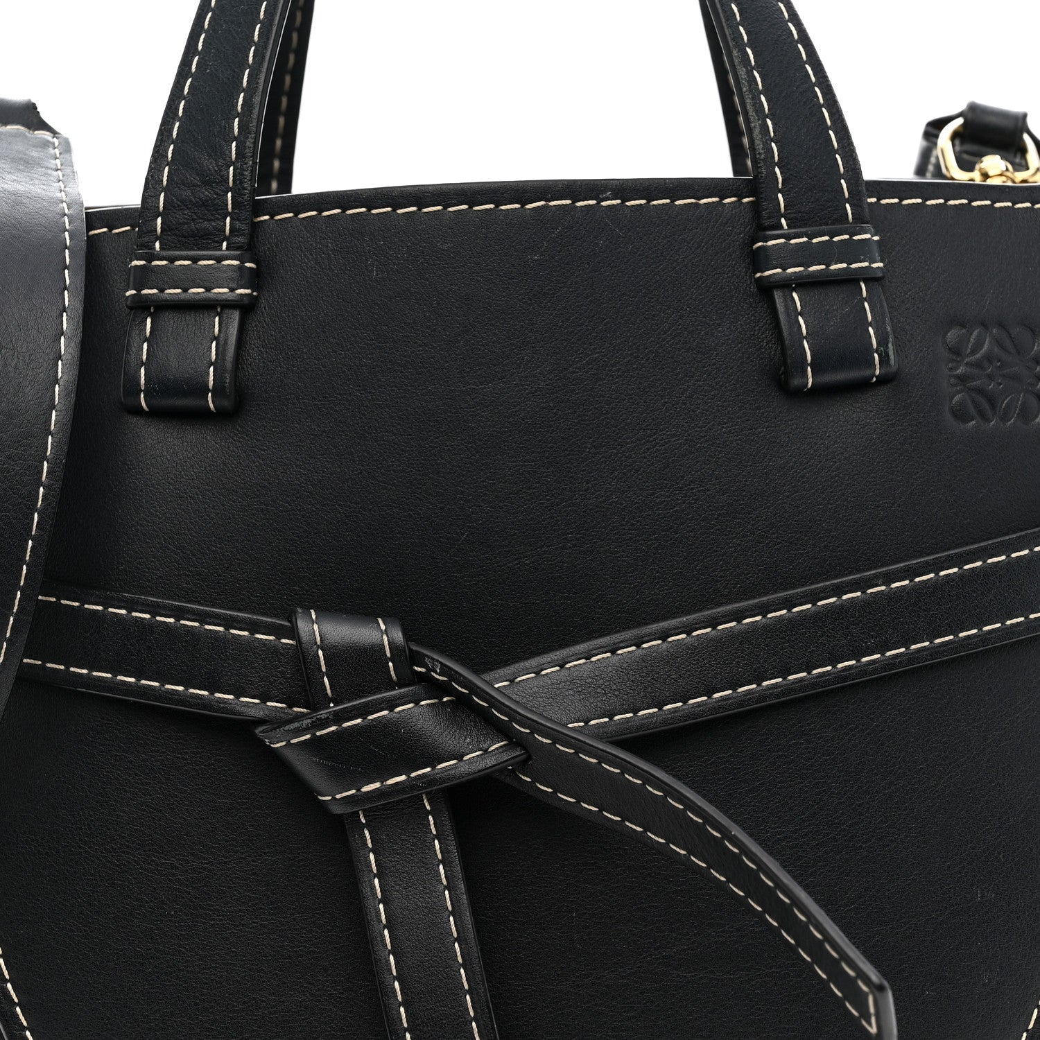 Calfskin Gate Tote Midnight Blue