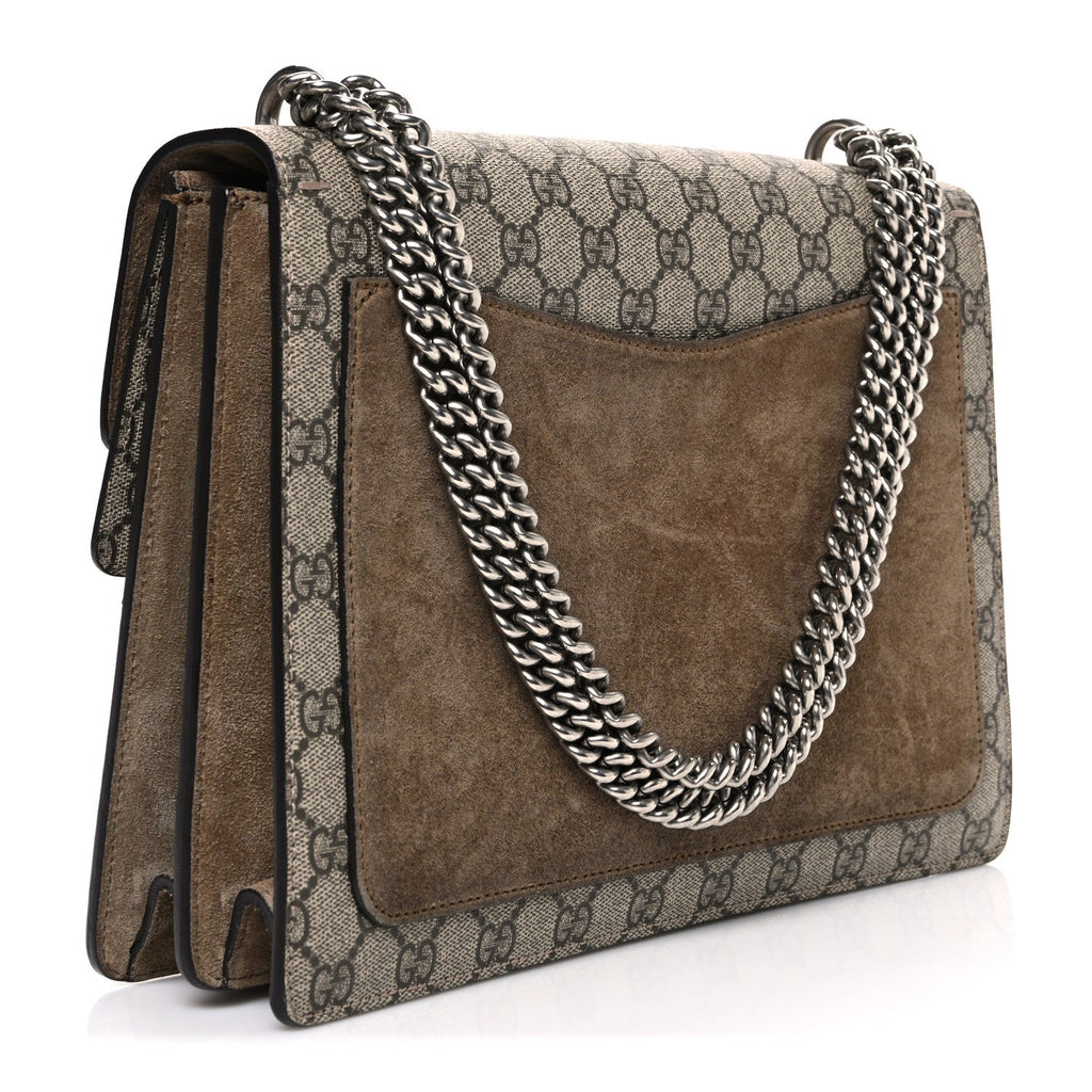 GG Supreme Monogram Medium Dionysus Shoulder Bag Taupe